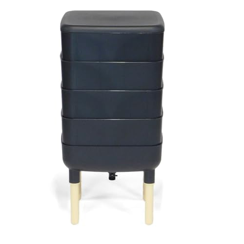 FCMP Outdoor Essential Living Composter 4-Tray Worm Bin Grey P8520