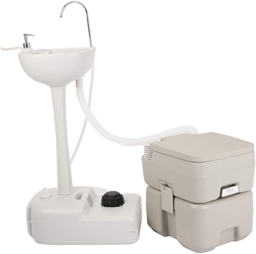 Portable Sink and Toilet Combo for Camping RV Boat U621