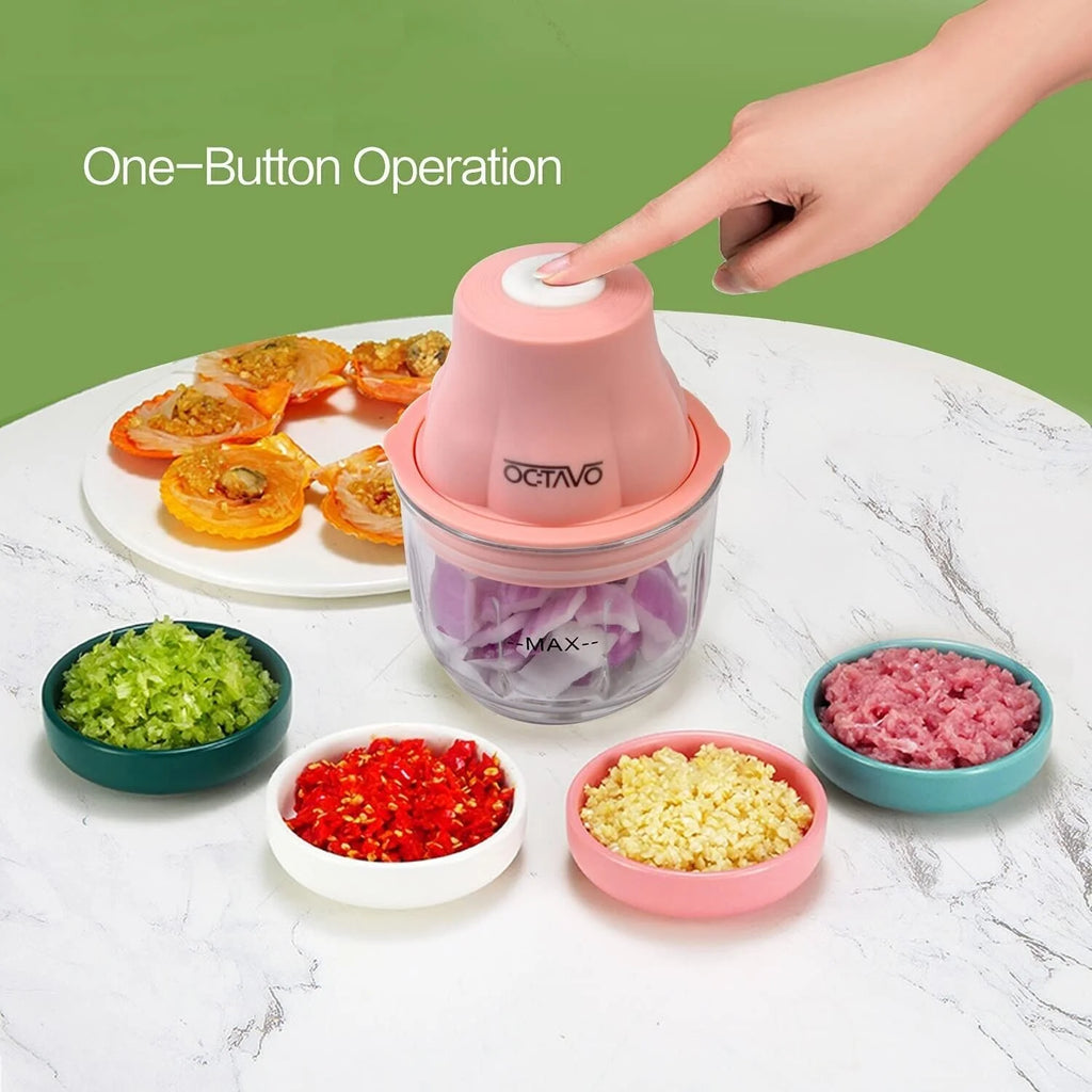 Mini Garlic Onion Baby Food Chopper Cordless Food Processor with Glass Bowl G3271