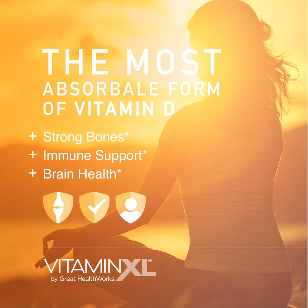 OmegaXL VitaminXL D3 5000 IU Immune Support Supplement, 30 Softgels E595147