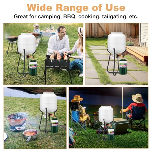WADEO Propane Refill Adapter for 1lb Tank with Gauge and On-Off Valve J80251