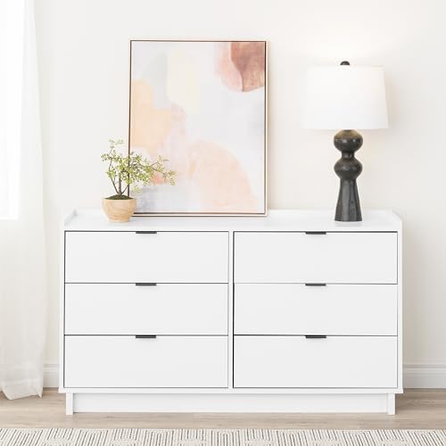 Prepac Rustic Ridge Farmhouse 6-Drawer Double Dresser, Brown X6434