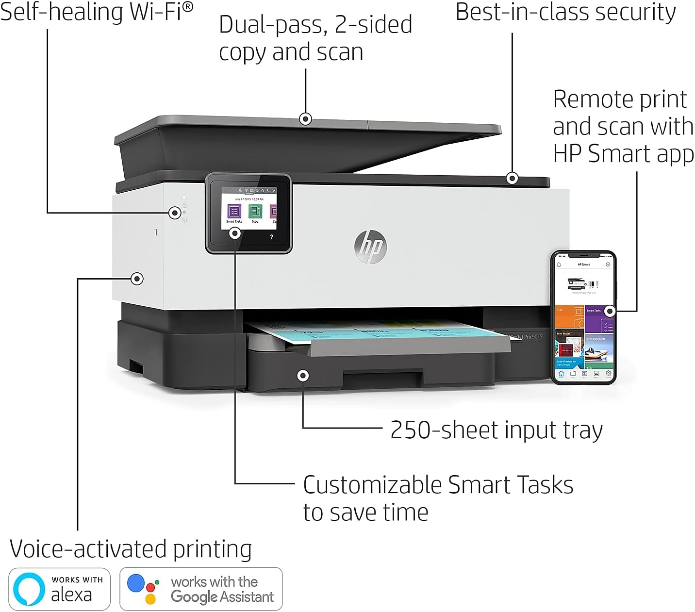HP OfficeJet Pro 9015 All-in-One Wireless Color Printer T544