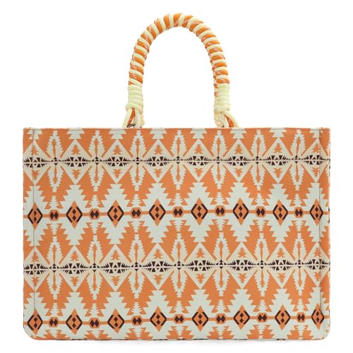 Montana West Wrangler Oversized Tote Bag with Braided Rope Handles V87417