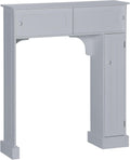 HOMCOM Over The Toilet Bathroom Cabinet, Freestanding Bathroom Storage Organizer with Adjustable Shelves, Toilet Rack, Gray