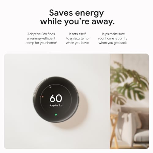Google Nest Learning Thermostat (4th Gen) with Temperature Sensor - Polished Silver Y52599