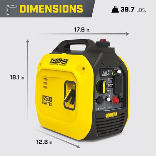 Champion Power Equipment 2500-Watt Ultralight Portable Inverter Generator Y55455
