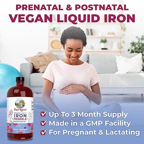 MaryRuth Organics Liquid Iron Supplement Prenatal & Postnatal, 15.22 Fl Oz D504