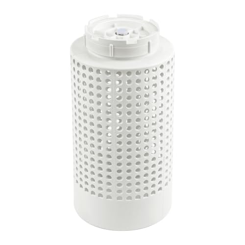 Inground Worm Farm Composter, Outdoor In-Ground Worm Compost Bin for Raised Garden Beds and Yards, In Ground Composting Bin 2 Gallons for Recycling Scraps, 6.3"x6.3"x12", BPA Free, White