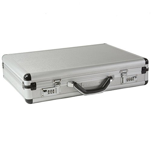 Alpine Swiss Aluminum Attache Case Padded Laptop Briefcase Combo Lock Z312351