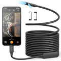 Dual Lens Endoscope Camera with Light, Anykit 1080P HD Borescope with 8 LED Lights, USB Endoscope with 16.5ft Semi-Rigid Snake Camera, IP67 Waterproof Inspection Camera for Phone and Tablet
