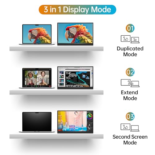 Portable Monitor 15.6 Inch 1080P USB-C HDMI Ultra-Slim with Kickstand G870