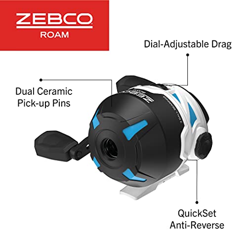 Zebco Roam Spincast Fishing Reel, Pre-Spooled with 10-Pound Line X867338