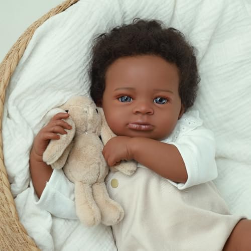 WOOROY Realistic Reborn Baby Doll Black Boy, 20 Inch African American Newborn T283379