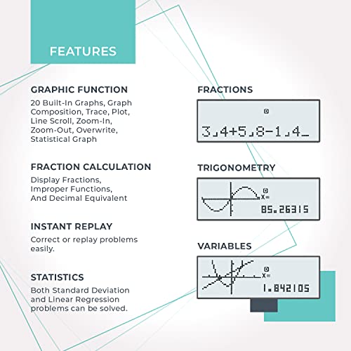 Scientific Calculator with Graphic Functions for High School and College E1591