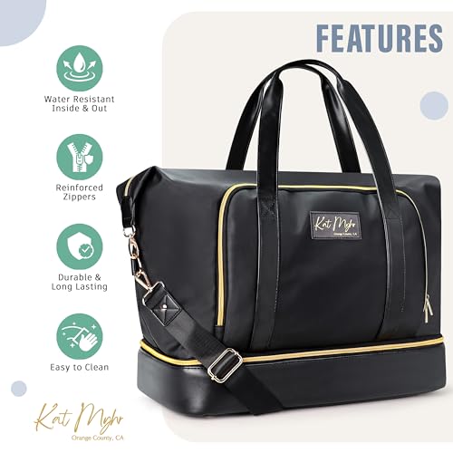 Women’s Travel Weekender Duffle Bag with Shoe Compartment G924