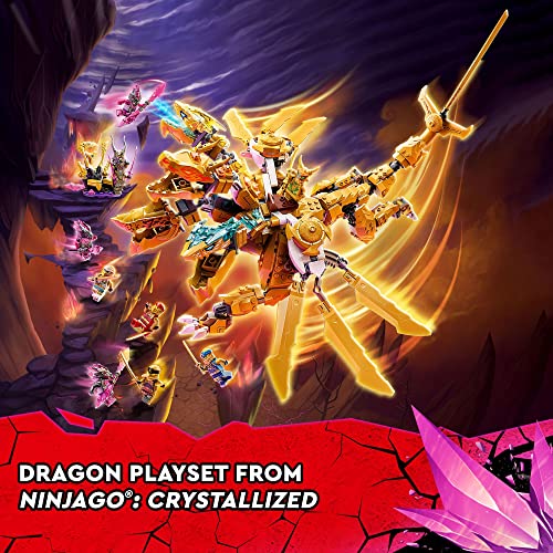 LEGO NINJAGO Lloyd’s Golden Ultra Dragon Toy with 9 Minifigures C49722