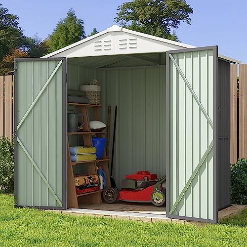Patiowell 5x3 FT Outdoor Storage Shed with Sloping Roof and Lockable Door, Brown L4971