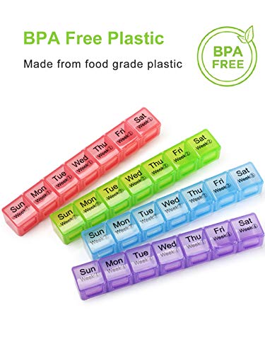 Large Monthly Pill Organizer 28 Day Medication Storage by Week T481