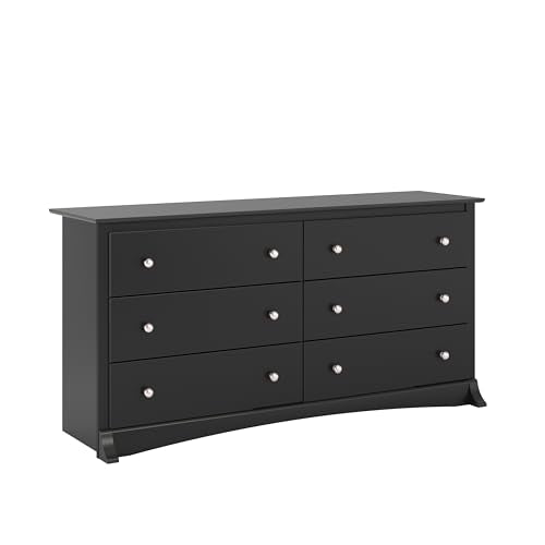 Prepac Rustic Ridge Farmhouse 6-Drawer Double Dresser, Brown X6434