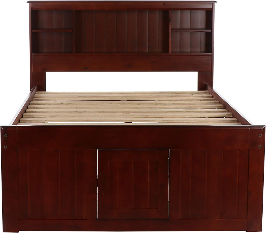 Discovery World Furniture Full Bookcase Bed with 6 Drawers Merlot D74380