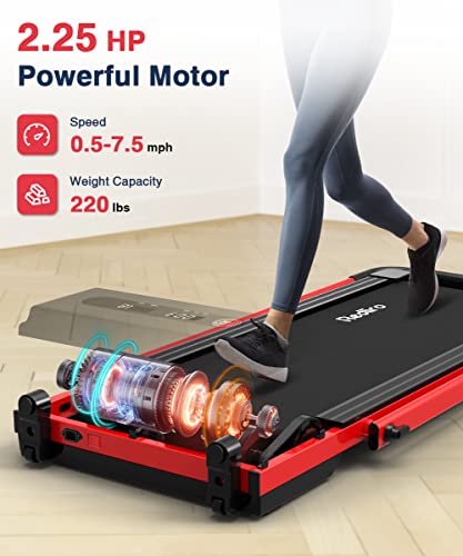 REDLIRO Under Desk Treadmill 2 in 1 Portable Folding Walking Pad with Remote Control P95535