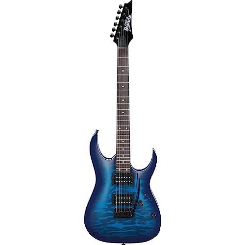Ibanez GRGA120QATBB GIO RGA Electric Guitar, Transparent Blue Burst U420