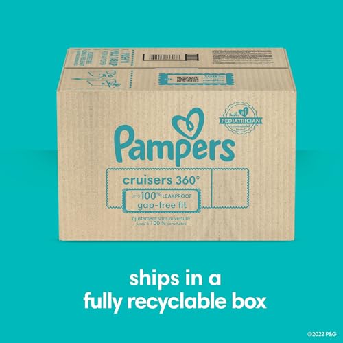 Pampers Cruisers 360 Diapers Size 4, 144 Count, Pull-On Disposable Baby Diapers W1675