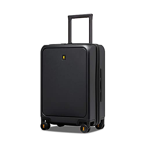 LEVEL8 Road Runner Pro Carry-On Luggage 20" Hardside Spinner with TSA Lock, Black R102256