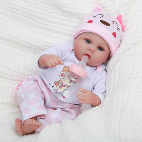 CHAREX Reborn Baby Dolls Girl - 16 Inches Realistic Soft Vinyl Newborn Doll for Kids Ages 3+ A542
