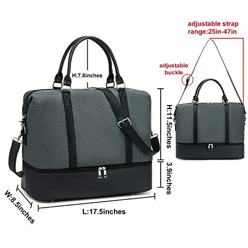 BTOOP Travel Weekender Bag for Women with Shoe Compartment D302088