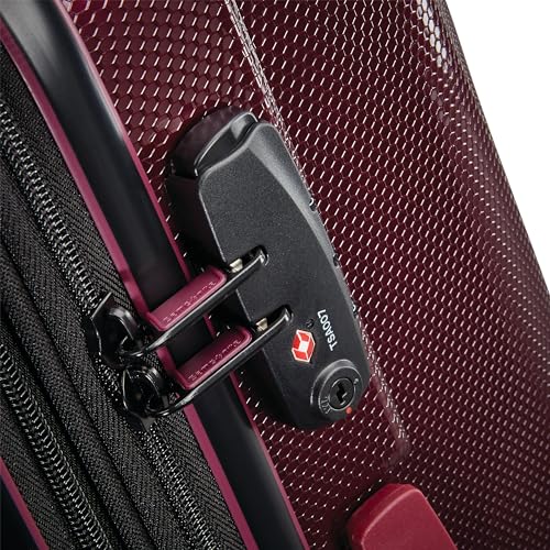 Samsonite SWERV DLX 3-Piece Hard-Shell Luggage Set, Carry-On Medium Large, Aubergine B31055