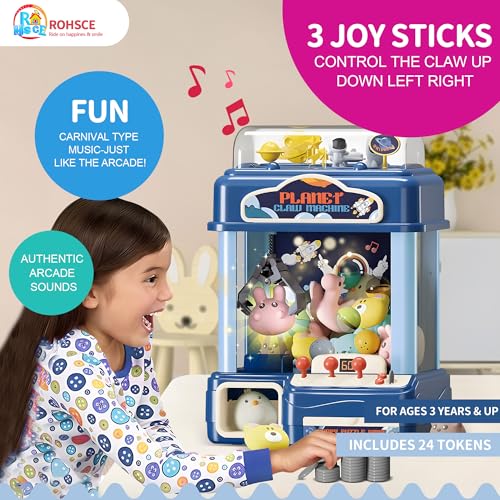 Claw Machine for Kids with Music Lights, USB Rechargeable, Ages 4-12 X2020