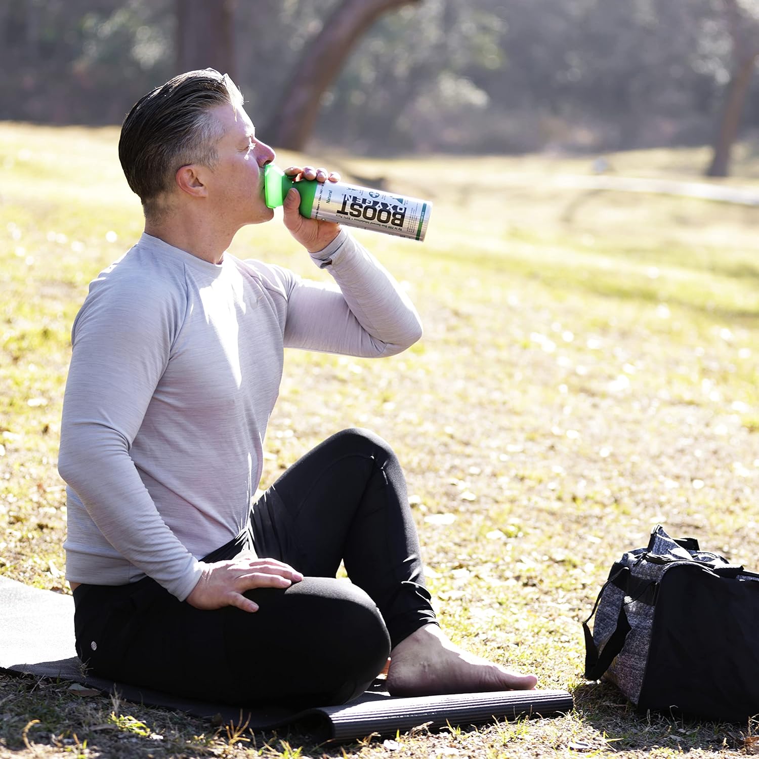 Boost Oxygen 5L Natural Canned Supplemental Oxygen Bottle with Mouthpiece, 9 Pack K36989