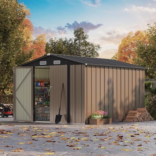 Patiowell 3 x 3 FT Outdoor Storage Shed with Sloping Roof, Grey F27529