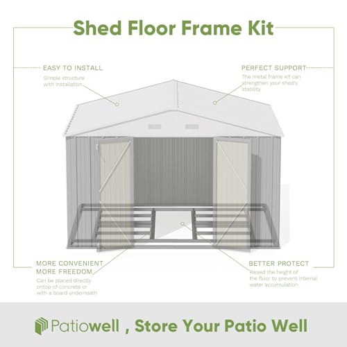 Patiowell 5x3 FT Outdoor Storage Shed with Sloping Roof and Lockable Door, Brown L4971