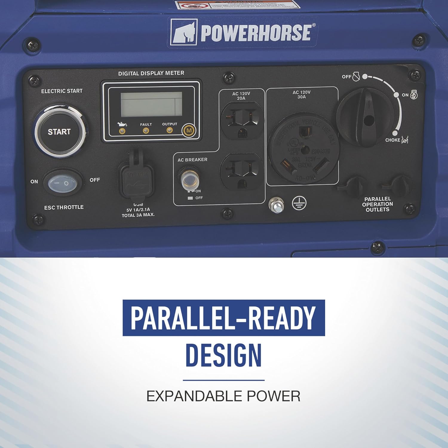 Powerhorse Inverter Generator 4500 Surge Watts Electric Start LC4500i W278