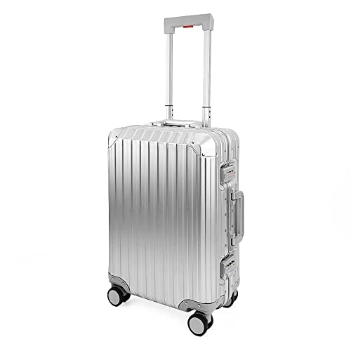 Aluminum Luggage Suitcase with TSA Lock, Carry On, Silver P347832