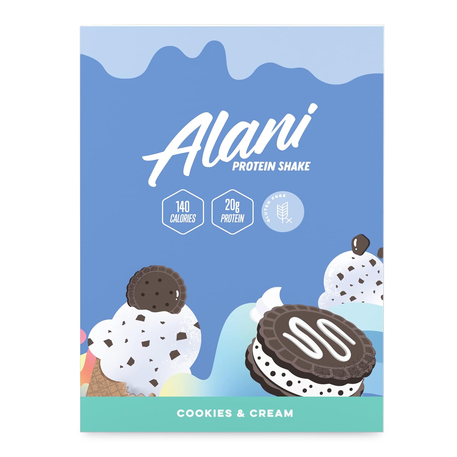 Alani Nu Protein Shake, Cookies & Cream, 20g Protein, 12 Fl Oz, 4 Pack S81097
