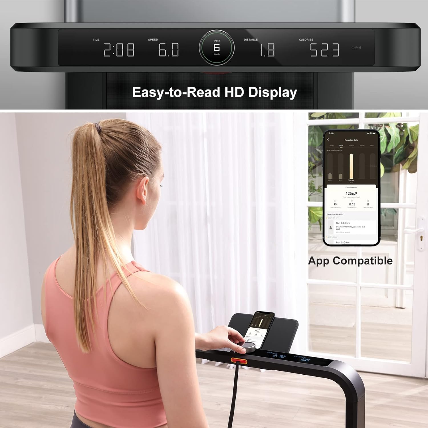 WALKINGPAD X21 Foldable Treadmill 2-in-1 Walking & Running Machine with LED Display Q86557