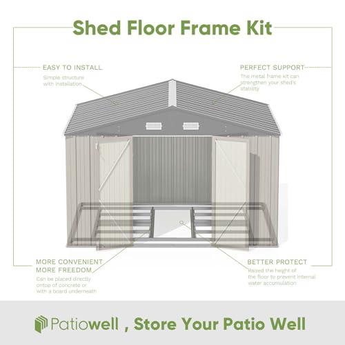 Patiowell 5x3 FT Outdoor Storage Shed with Sloping Roof and Lockable Door, Brown L4971