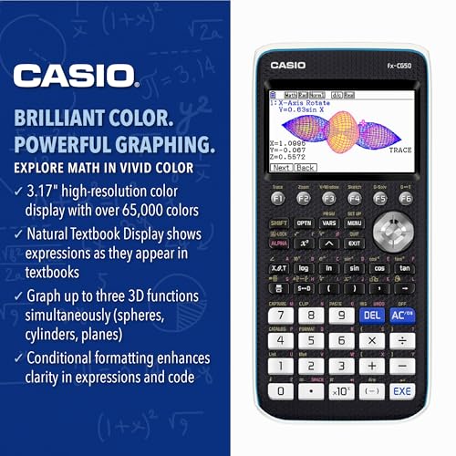 Casio fx-CG50 PRIZM Color Graphing Calculator with 3D Graph & Python A180