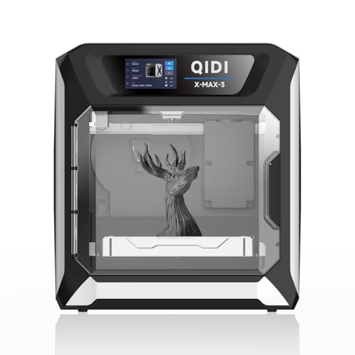 QIDI MAX3 3D Printer, Max 600mm/s High-Speed FDM Printer, Large Printing Size 12.8×12.8×12.4", Core XY All-Metal Structure, Direct Drive Extruder, Auto Leveling, 65℃ Chamber Heat