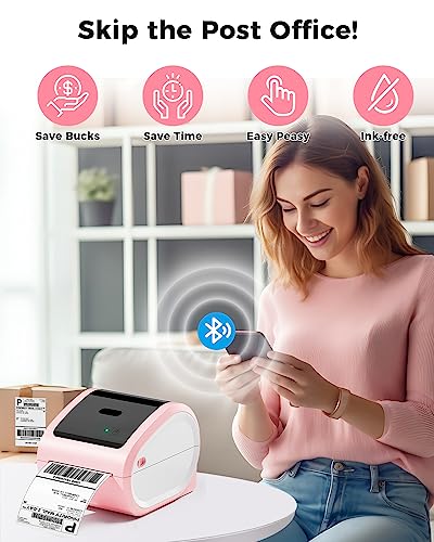 COLORWING D520 Bluetooth Thermal Label Printer 4x6 for Small Business T4517