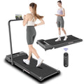 2 in 1 Walking Pad Treadmill, Foldable Treadmills with Handle Bar, 2.5HP Portable Folding Treadmill with Remote Control, Under Desk Treadmill for Home Office, Small Treadmill, 300lb