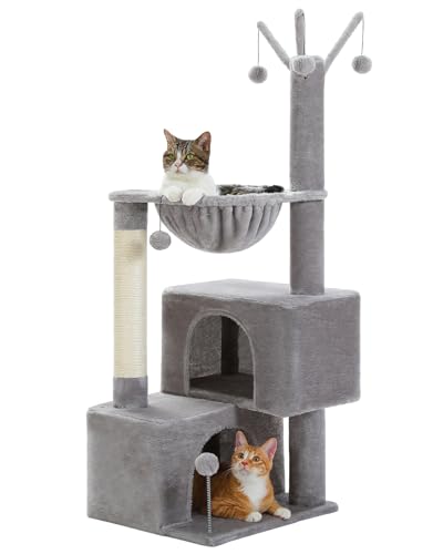 45-Inch Cat Tree with 2 Condos, Scratching Posts and Hammock F616