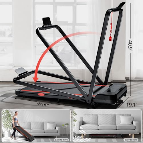 Walking Pad Treadmill with Handle Bar & Incline, 300 lb Capacity G9937