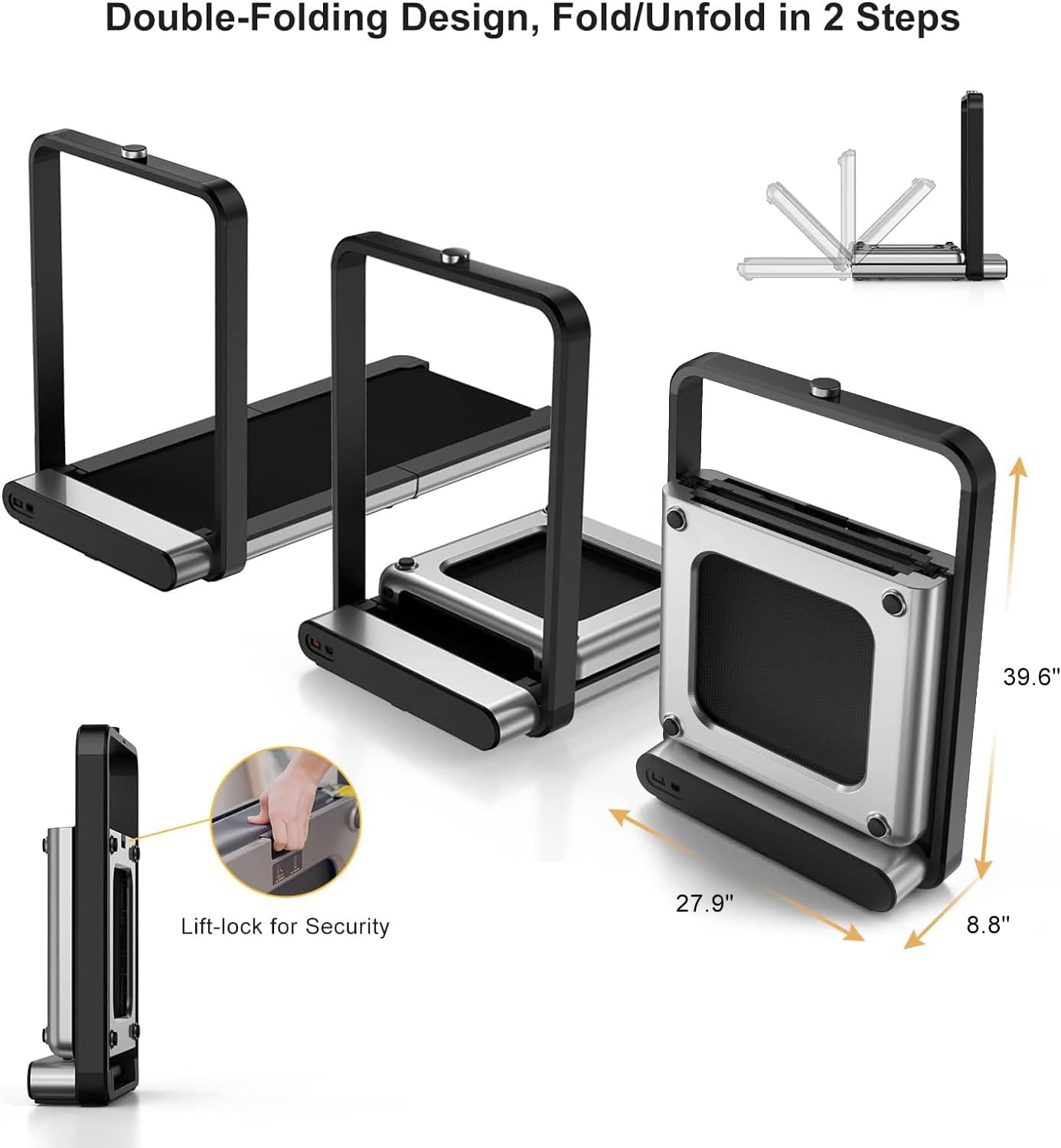 WALKINGPAD X21 Foldable Treadmill 2-in-1 Walking & Running Machine with LED Display Q86557