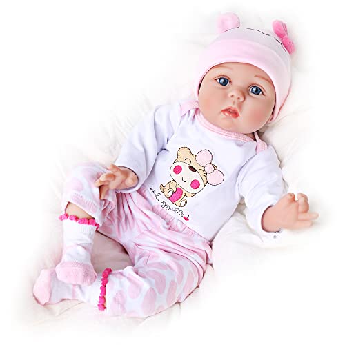CHAREX Reborn Baby Dolls Girl - 16 Inches Realistic Soft Vinyl Newborn Doll for Kids Ages 3+ A542